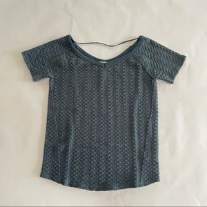 We the free Frenchie Raschel Tee Blue Size Large